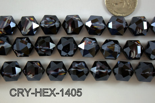 Angelic Crystal Hexagon 14mm 14'' CRY-HEX-1405