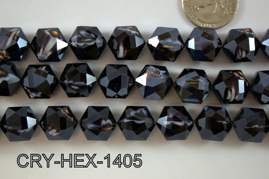 Angelic Crystal Hexagon 14mm 14'' CRY-HEX-1405