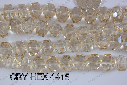 Angelic Crystal Hexagon 14mm CRY-HEX-1415