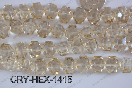 Angelic Crystal Hexagon 14mm CRY-HEX-1415