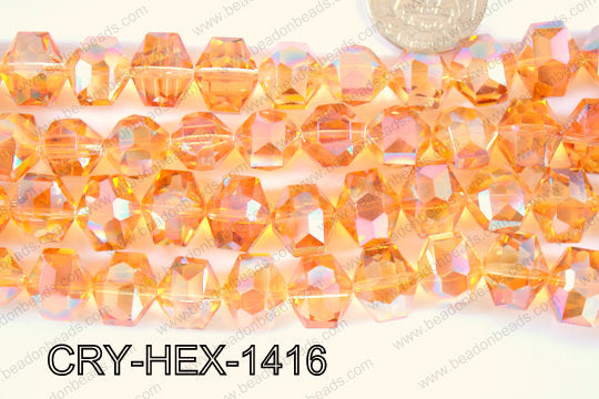 Angelic Crystal Hexagon 14mm CRY-HEX-1416