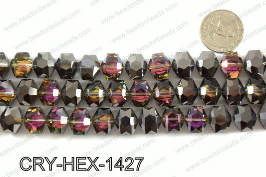 Angelic crystal hexagon 12x14mmCRY-HEX-1427