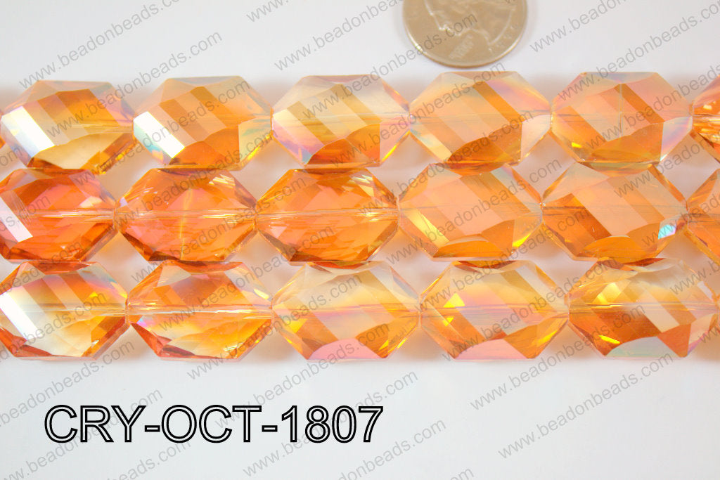 Angelic Crystal Octagon 18x25mm 14'' CRY-OCT-1807