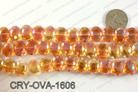 Angelic crystal side drilled oval 12x16mmCRY-OVA-1606