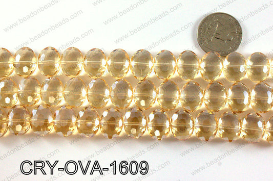 Angelic crystal side drilled oval 12x16mmCRY-OVA-1609