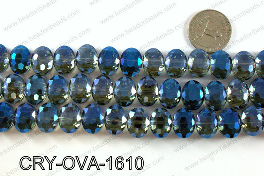 Angelic crystal side drilled oval 12x16mmCRY-OVA-1610