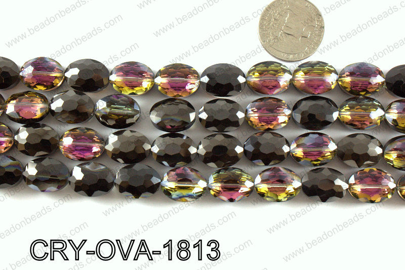 Angelic crystal faceted oval 12x16mmCRY-OVA-1813