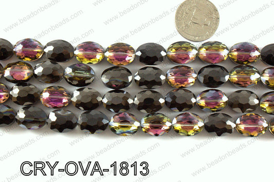 Angelic crystal faceted oval 12x16mmCRY-OVA-1813