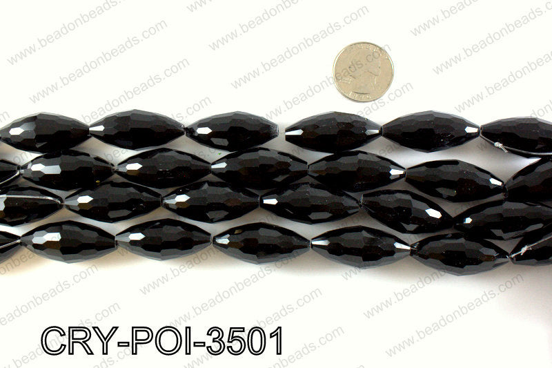 ANGELIC CRYSTAL POINTED OVAL 15x35mm CRY-POI-3501