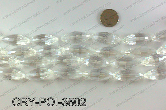 ANGELIC CRYSTAL POINTED OVAL 15x35mm CRY-POI-3502