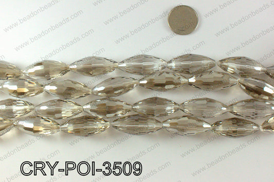 ANGELIC CRYSTAL POINTED OVAL 15x35mm CRY-POI-3509