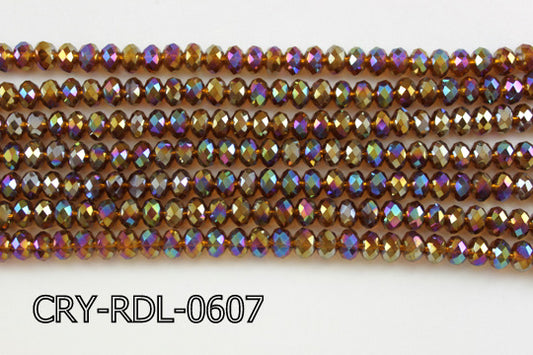 Angelic Crystal Faceted Rondel 6mm 10'' CRY-RDL-0607