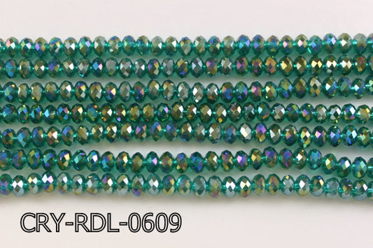 Angelic Crystal Faceted Rondel 6mm 10'' CRY-RDL-0609