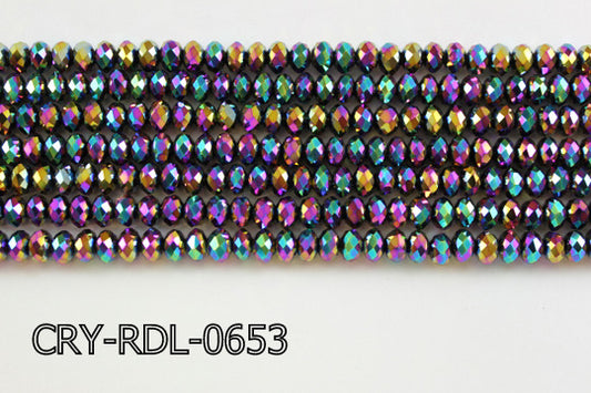Angelic Crystal Faceted Rondel 6mm 10'' CRY-RDL-0653