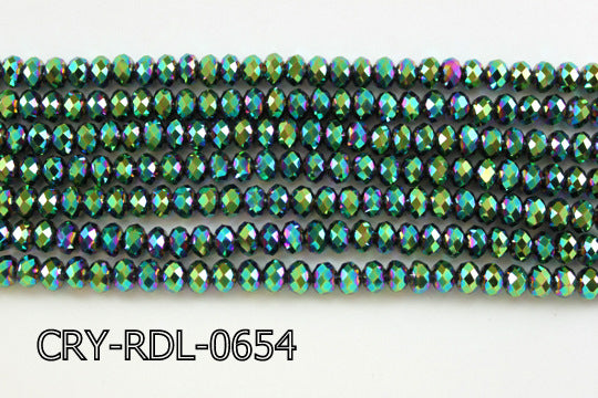 Angelic Crystal Faceted Rondel 6mm 10'' CRY-RDL-0654