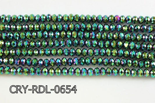 Angelic Crystal Faceted Rondel 6mm 10'' CRY-RDL-0654