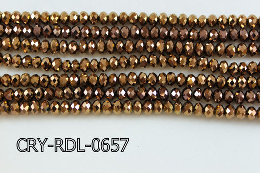 Angelic Crystal Faceted Rondel 6mm 10'' CRY-RDL-0657