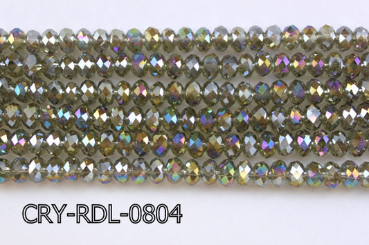 Angelic Crystal Faceted Rondel 8mm 10'' CRY-RDL-0804