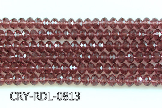 Angelic Crystal Faceted Rondel 8mm 10'' CRY-RDL-0813