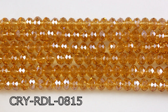 Angelic Crystal Faceted Rondel 8mm 10'' CRY-RDL-0815