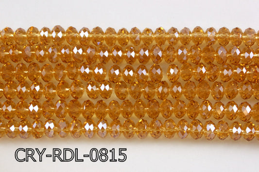 Angelic Crystal Faceted Rondel 8mm 10'' CRY-RDL-0815