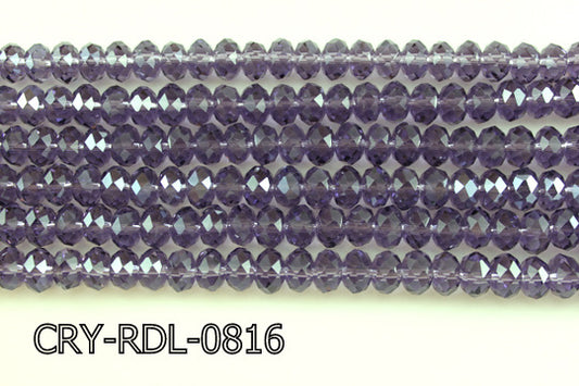 Angelic Crystal Faceted Rondel 8mm 10'' CRY-RDL-0816