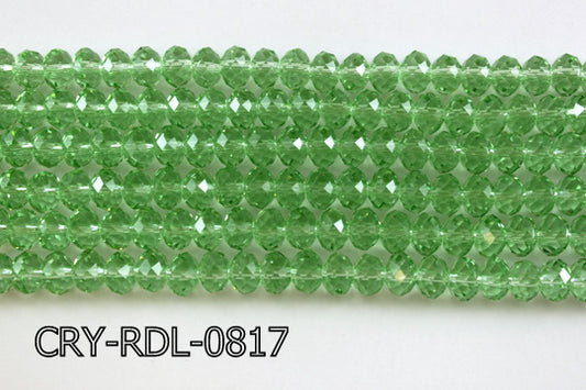 Angelic Crystal Faceted Rondel 8mm 10'' CRY-RDL-0817
