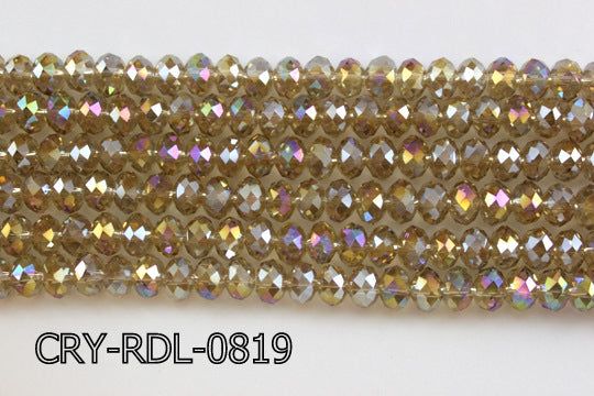 Angelic Crystal Faceted Rondel 8mm 10'' CRY-RDL-0819