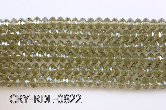 Angelic Crystal Faceted Rondel 8mm 10'' CRY-RDL-0822