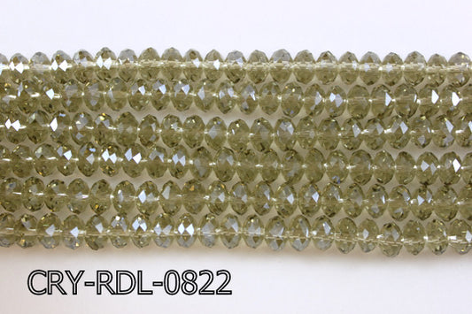 Angelic Crystal Faceted Rondel 8mm 10'' CRY-RDL-0822