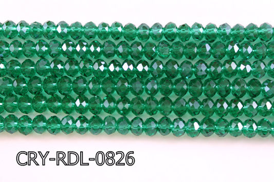 Angelic Crystal Faceted Rondel 8mm 10'' CRY-RDL-0826
