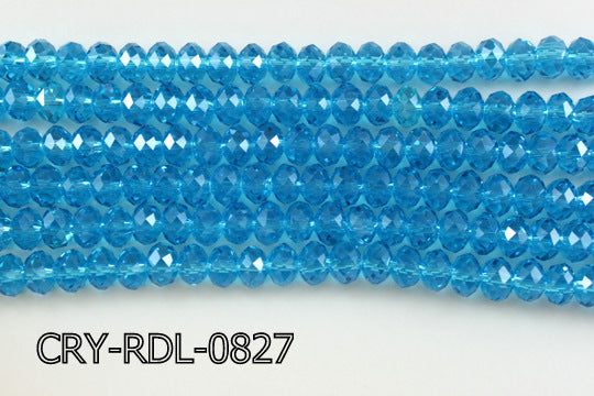 Angelic Crystal Faceted Rondel 8mm 10'' CRY-RDL-0827