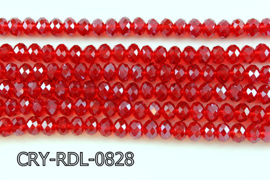 Angelic Crystal Faceted Rondel 8mm 10'' CRY-RDL-0828