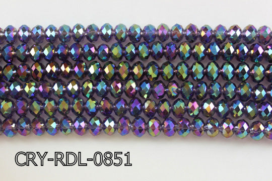 Angelic Crystal Faceted Rondel 8mm 10'' CRY-RDL-0851