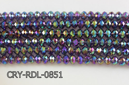 Angelic Crystal Faceted Rondel 8mm 10'' CRY-RDL-0851
