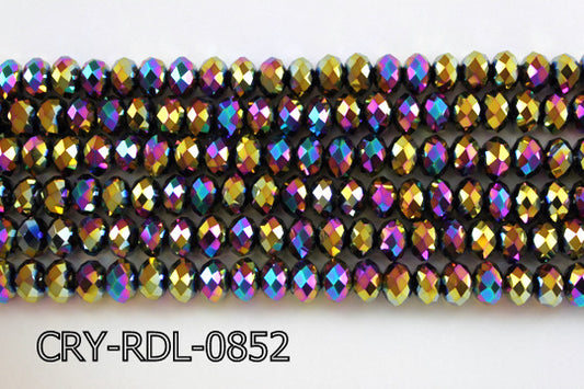 Angelic Crystal Faceted Rondel 8mm 10'' CRY-RDL-0852