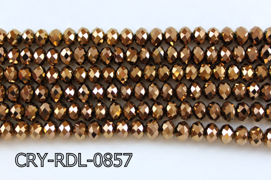 Angelic Crystal Faceted Rondel 8mm 10'' CRY-RDL-0857