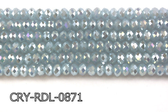 Angelic Crystal Faceted Rondel 8mm 10'' CRY-RDL-0871