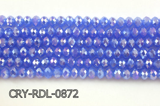 Angelic Crystal Faceted Rondel 8mm 10'' CRY-RDL-0872