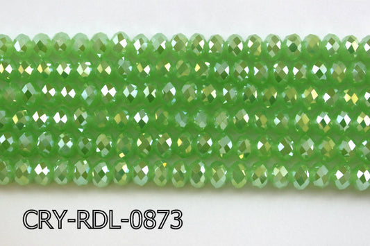 Angelic Crystal Faceted Rondel 8mm 10'' CRY-RDL-0873