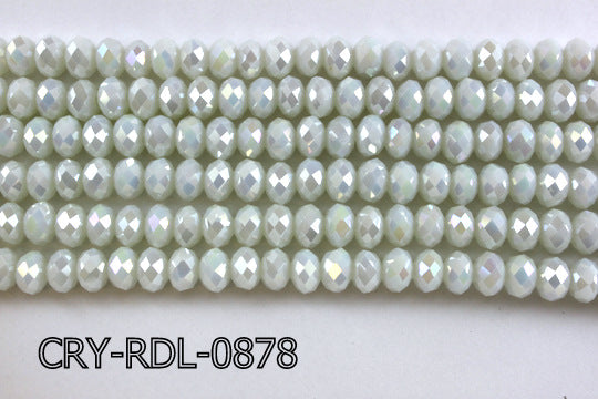Angelic Crystal Faceted Rondel 8mm 10'' CRY-RDL-0878