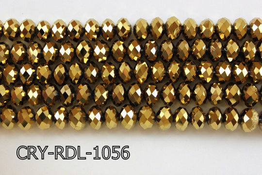 Angelic Crystal Faceted Rondel 10mm 10'' CRY-RDL-1056