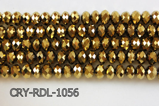 Angelic Crystal Faceted Rondel 10mm 10'' CRY-RDL-1056