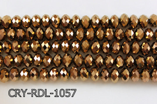 Angelic Crystal Faceted Rondel 10mm 10'' CRY-RDL-1057