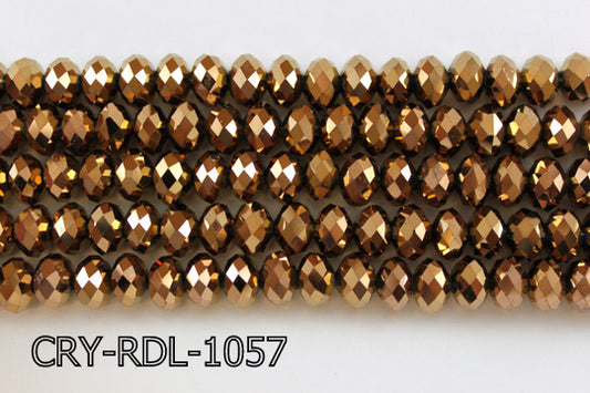 Angelic Crystal Faceted Rondel 10mm 10'' CRY-RDL-1057