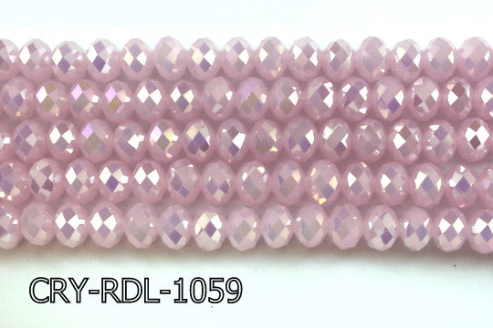 Angelic Crystal Faceted Rondel 10mm 10'' CRY-RDL-1059