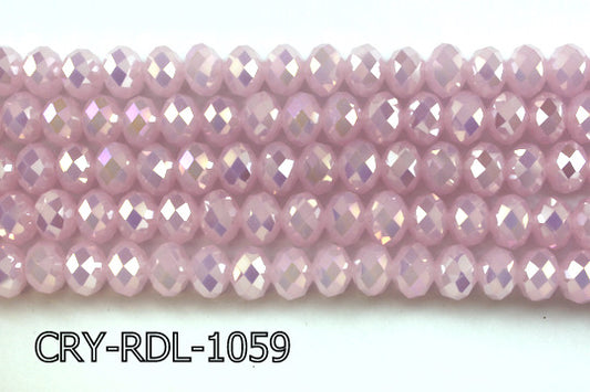 Angelic Crystal Faceted Rondel 10mm 10'' CRY-RDL-1059