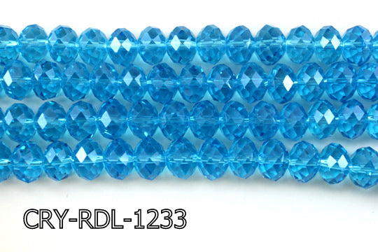 Angelic Crystal Faceted Rondel 12mm 10'' CRY-RDL-1233