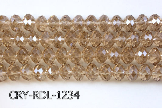 Angelic Crystal Faceted Rondel 12mm 10'' CRY-RDL-1234