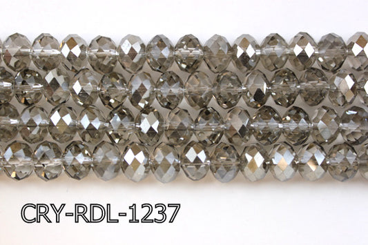 Angelic Crystal Faceted Rondel 12mm 10'' CRY-RDL-1237